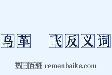 鸟革翚飞反义词是什么意思的图片